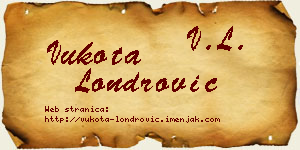 Vukota Londrović vizit kartica